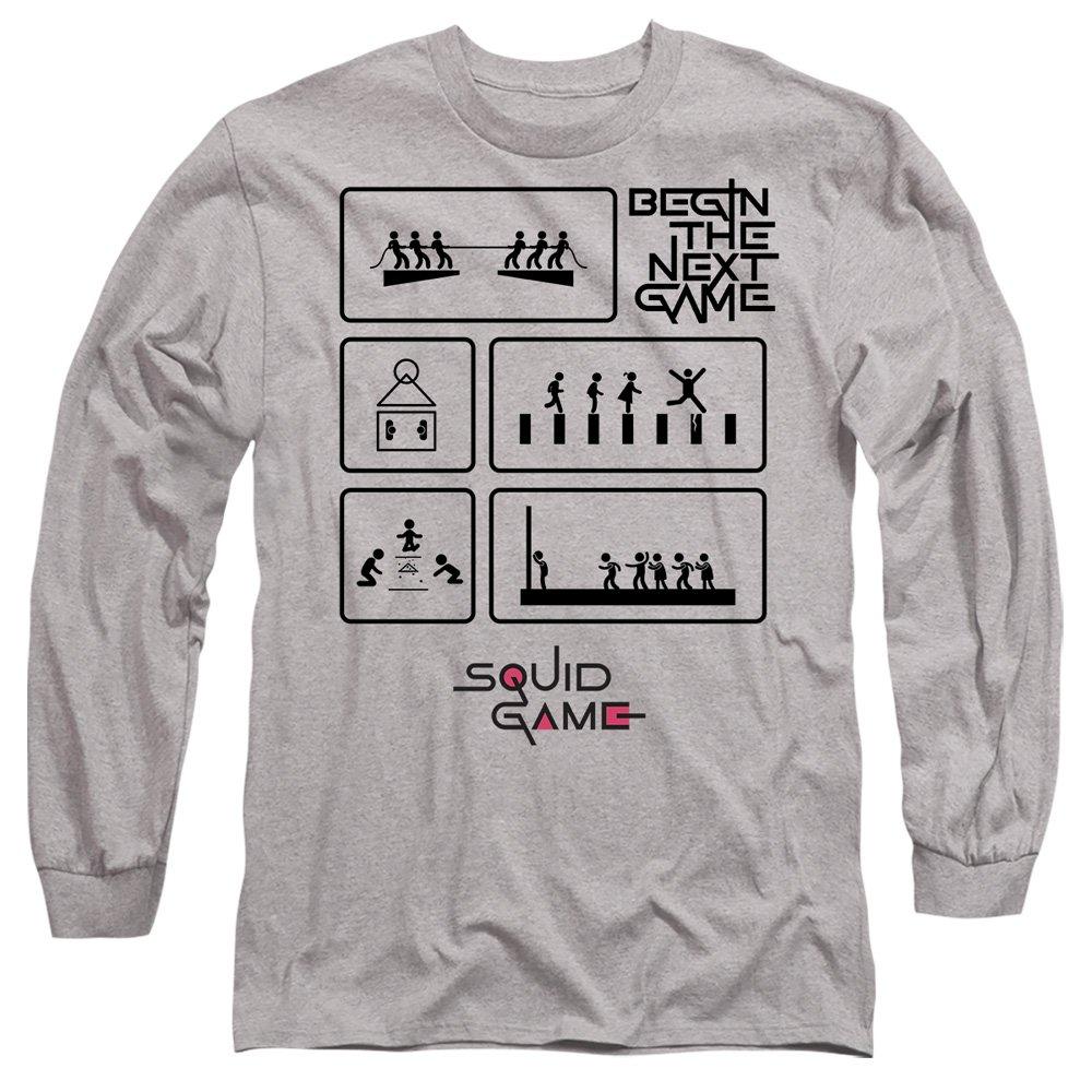 Grey - Squid Game - SQUID GAME SQUID GAMES NEXT GAME Long Sleeve T-Shi - 1