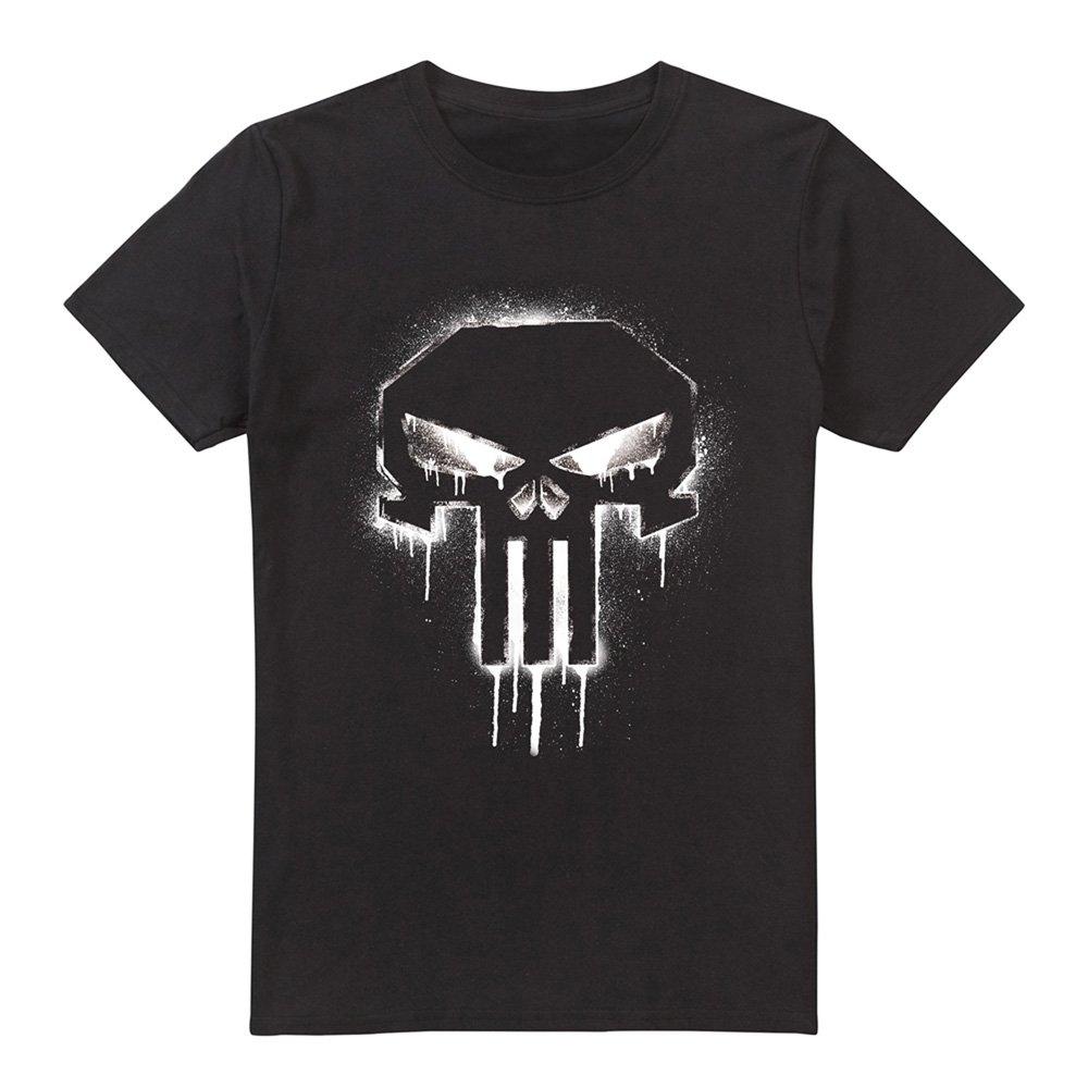 Black - Punisher - Punisher Spray Mens T-Shirt Black - 4
