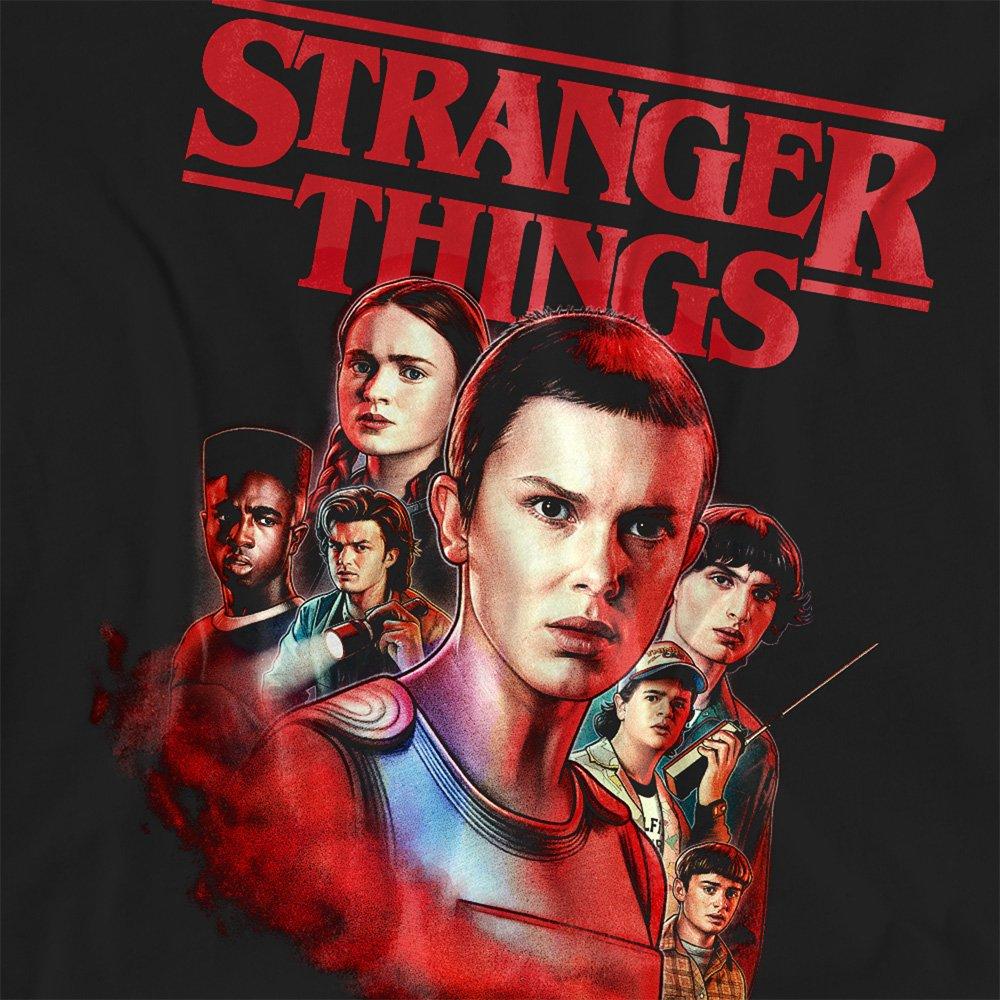 Black - Stranger Things - Stranger Things Hawkins Heroes Poster Ladies T Shi - 2