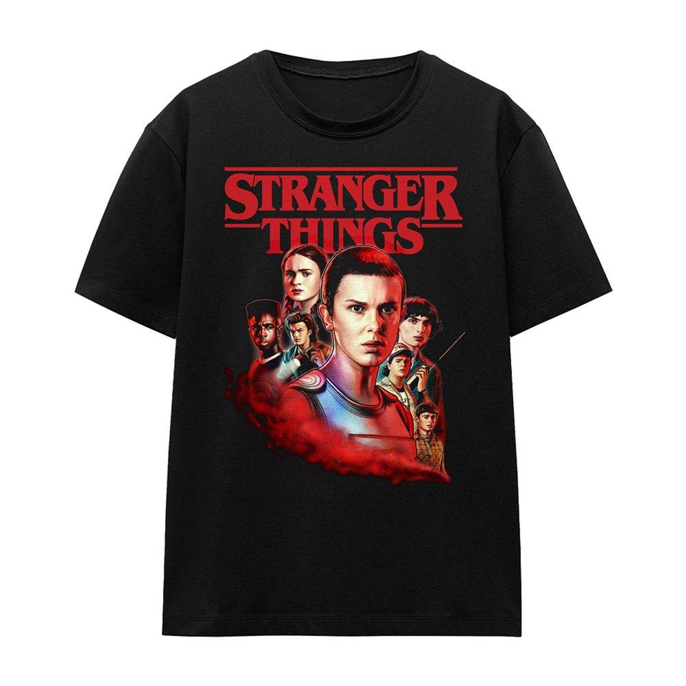 Black - Stranger Things - Stranger Things Hawkins Heroes Poster Ladies T Shi - 4