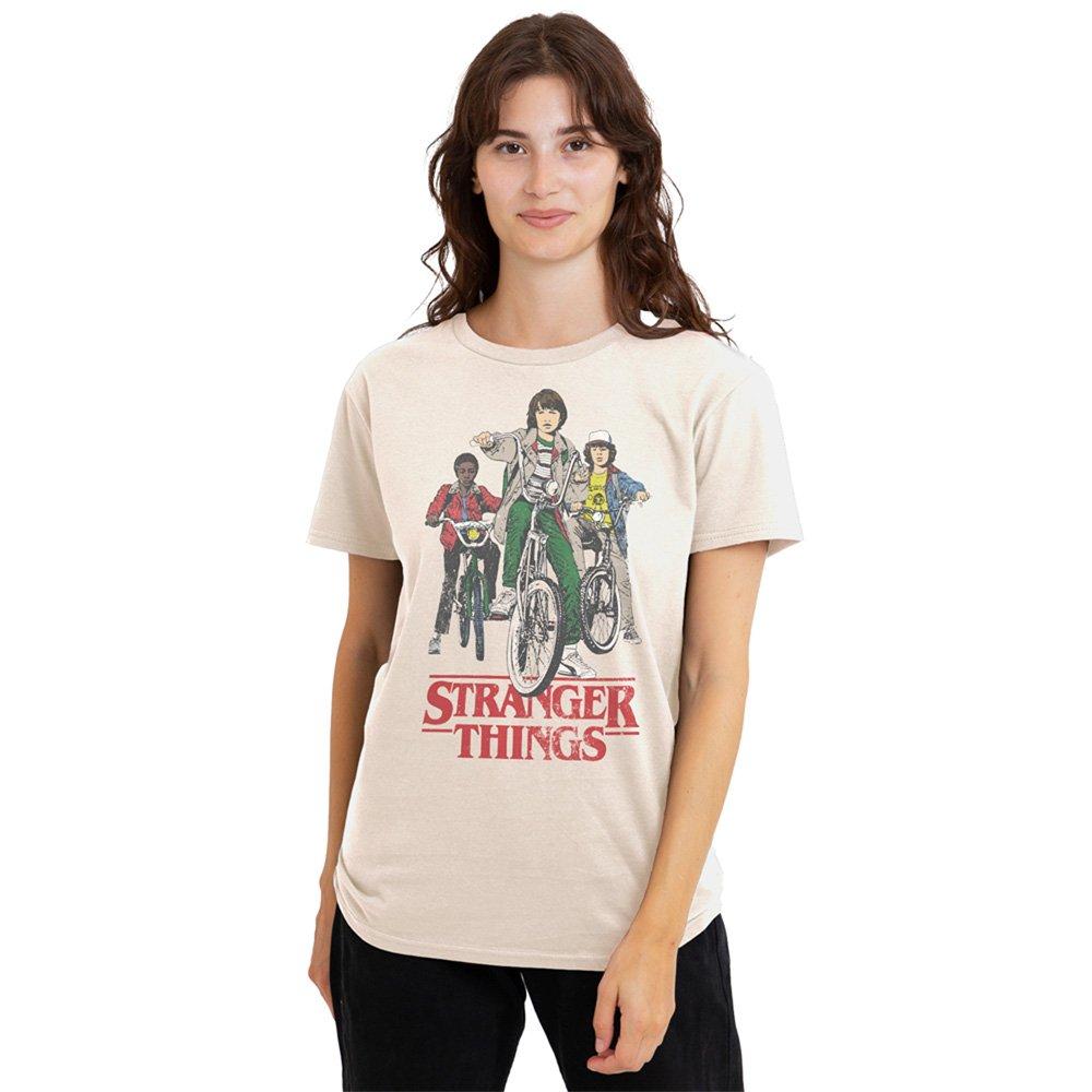 Natural - Stranger Things - Stranger Things Hawkins Bike Riders Ladies T Shirt - 1