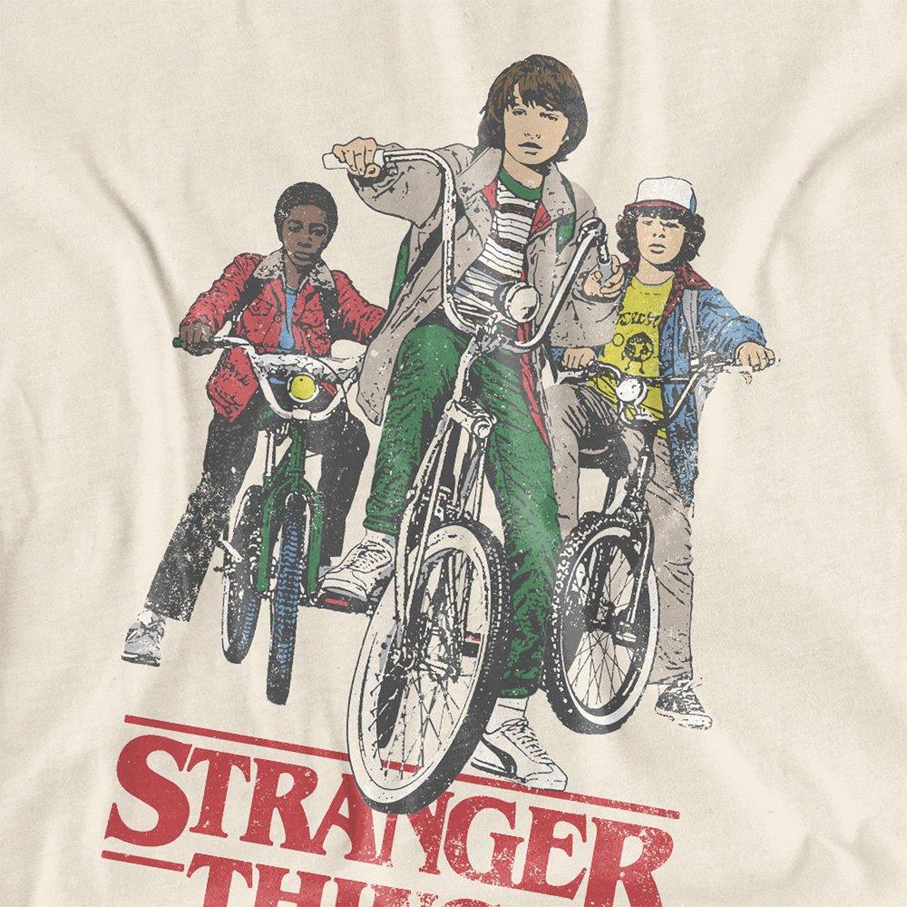 Natural - Stranger Things - Stranger Things Hawkins Bike Riders Ladies T Shirt - 2