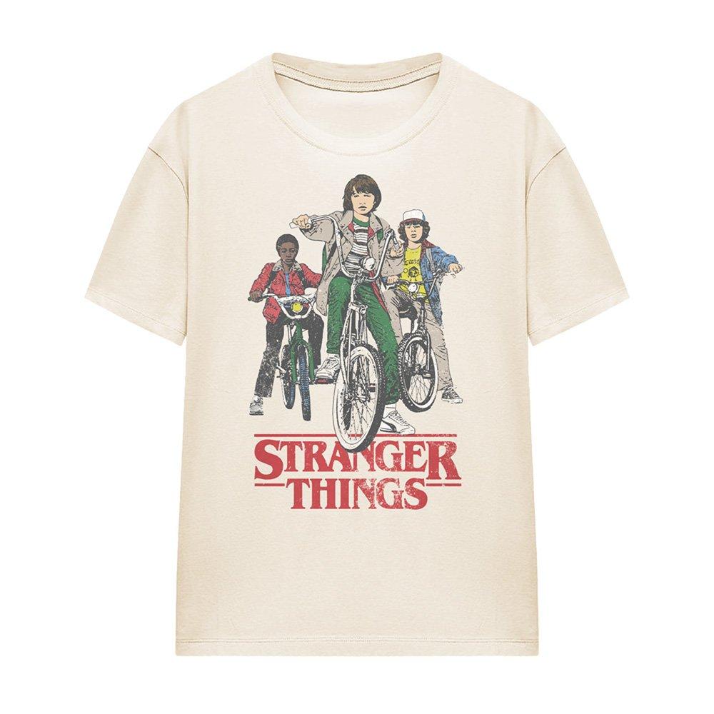 Natural - Stranger Things - Stranger Things Hawkins Bike Riders Ladies T Shirt - 4