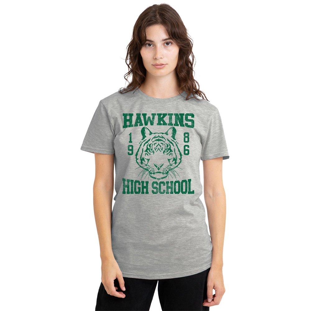 Grey - Stranger Things - Stranger Things 1986 Hawkins High School Ladies T - 1