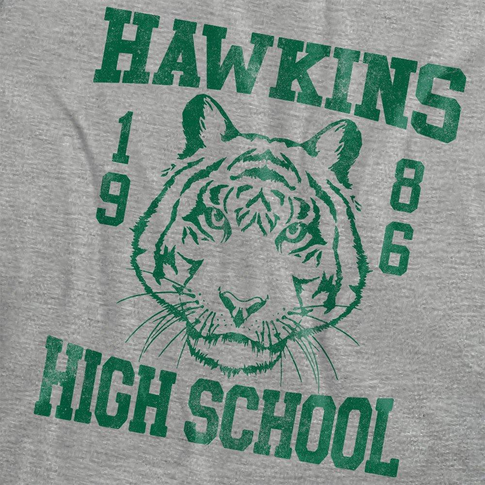 Grey - Stranger Things - Stranger Things 1986 Hawkins High School Ladies T - 2