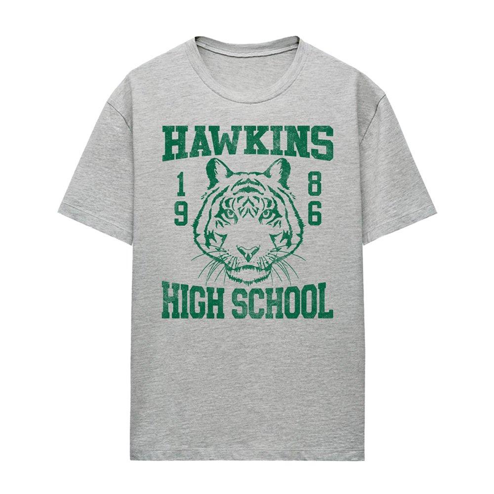 Grey - Stranger Things - Stranger Things 1986 Hawkins High School Ladies T - 4