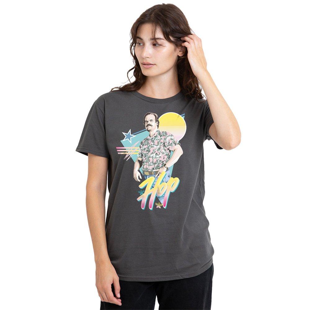 Grey - Stranger Things - Stranger Things 80S Jim Hopper T-Shirt Charcoal - 1