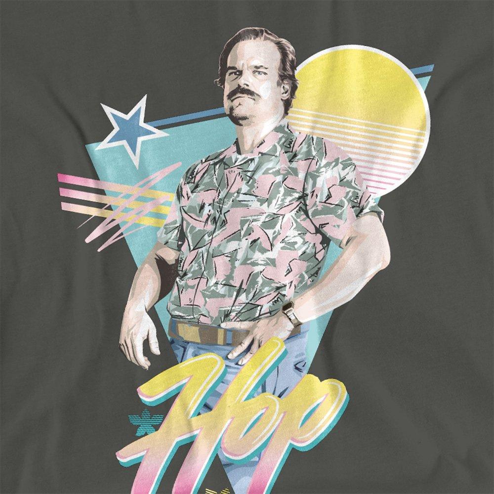 Grey - Stranger Things - Stranger Things 80S Jim Hopper T-Shirt Charcoal - 2