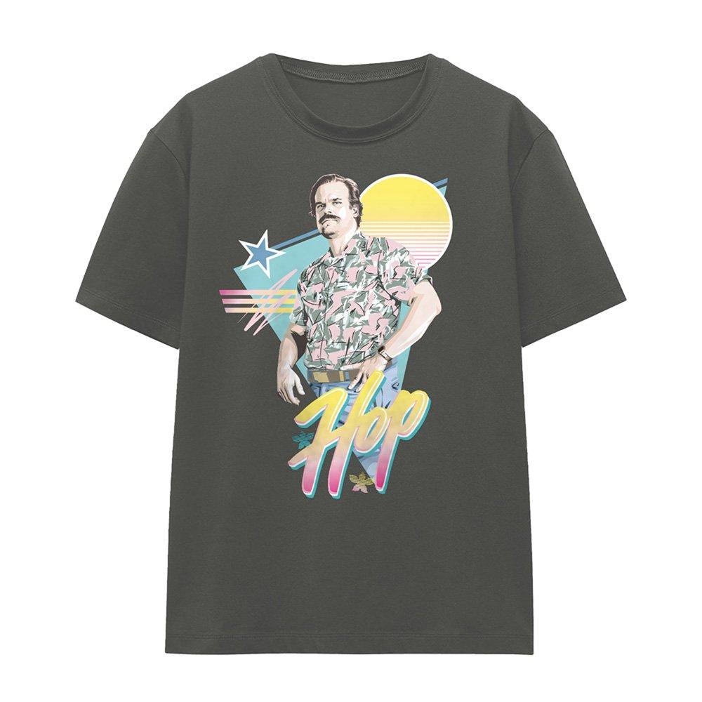 Grey - Stranger Things - Stranger Things 80S Jim Hopper T-Shirt Charcoal - 4