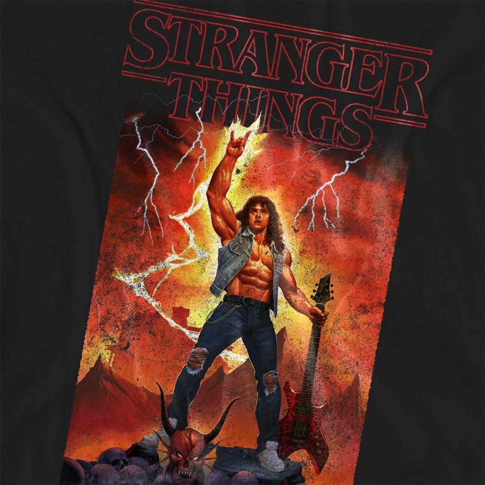 Black - Stranger Things - Stranger Things Rock Of Eddie Munson Ladies T Shir - 2