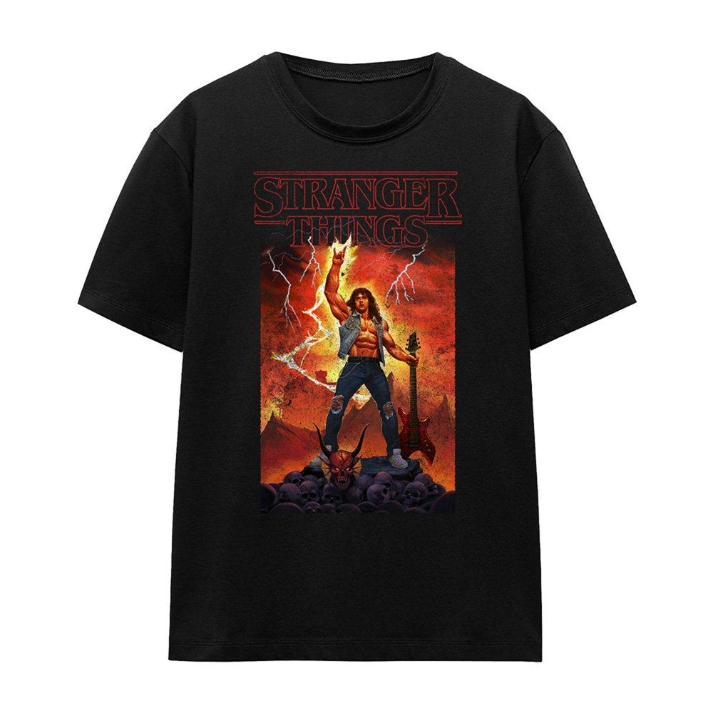 Black - Stranger Things - Stranger Things Rock Of Eddie Munson Ladies T Shir - 4