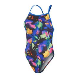 Speedo Club Training Placement Digital  V Back Swimsuit