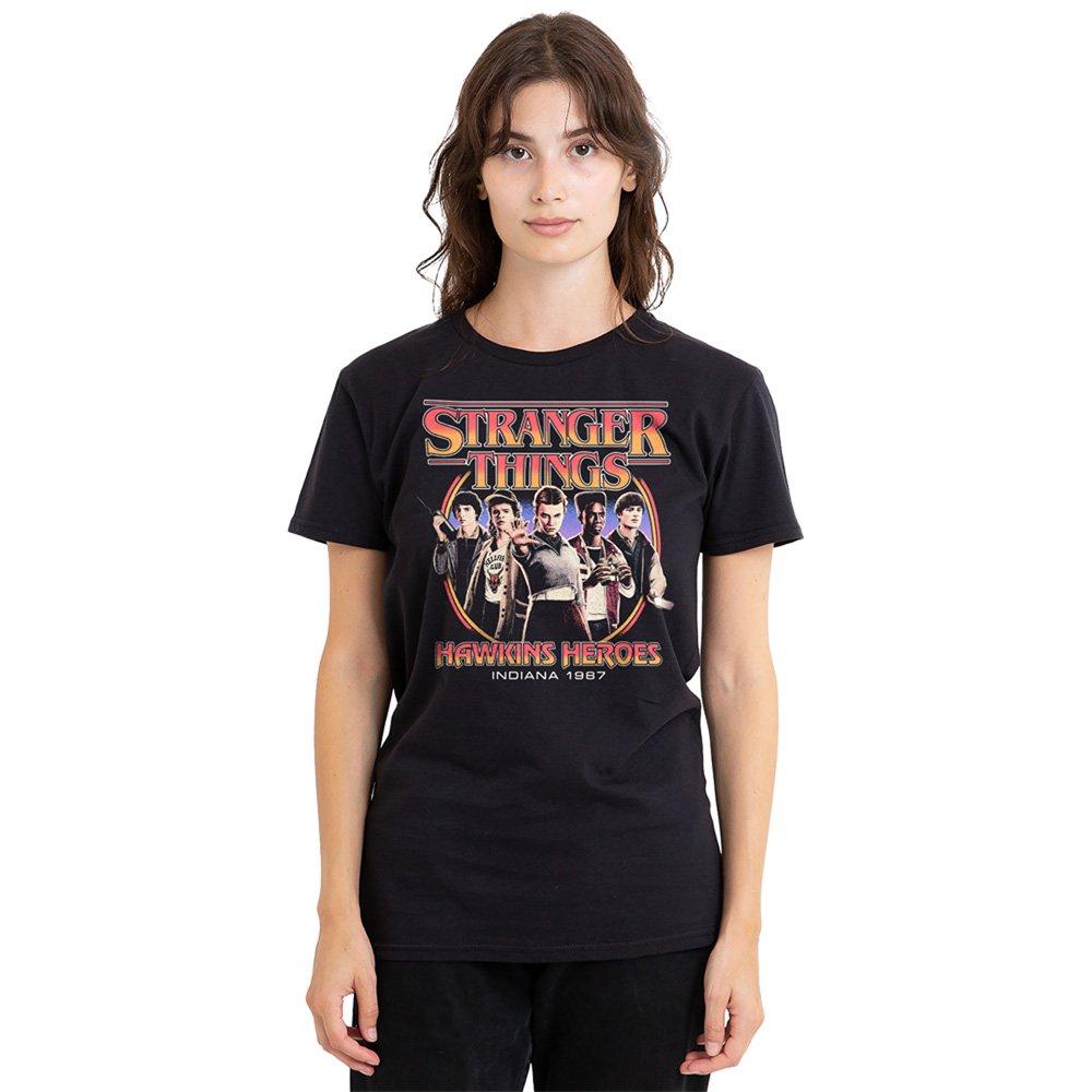 Black - Stranger Things - Stranger Things Hawkins Heroes Group 1987 T-Shirt - 1