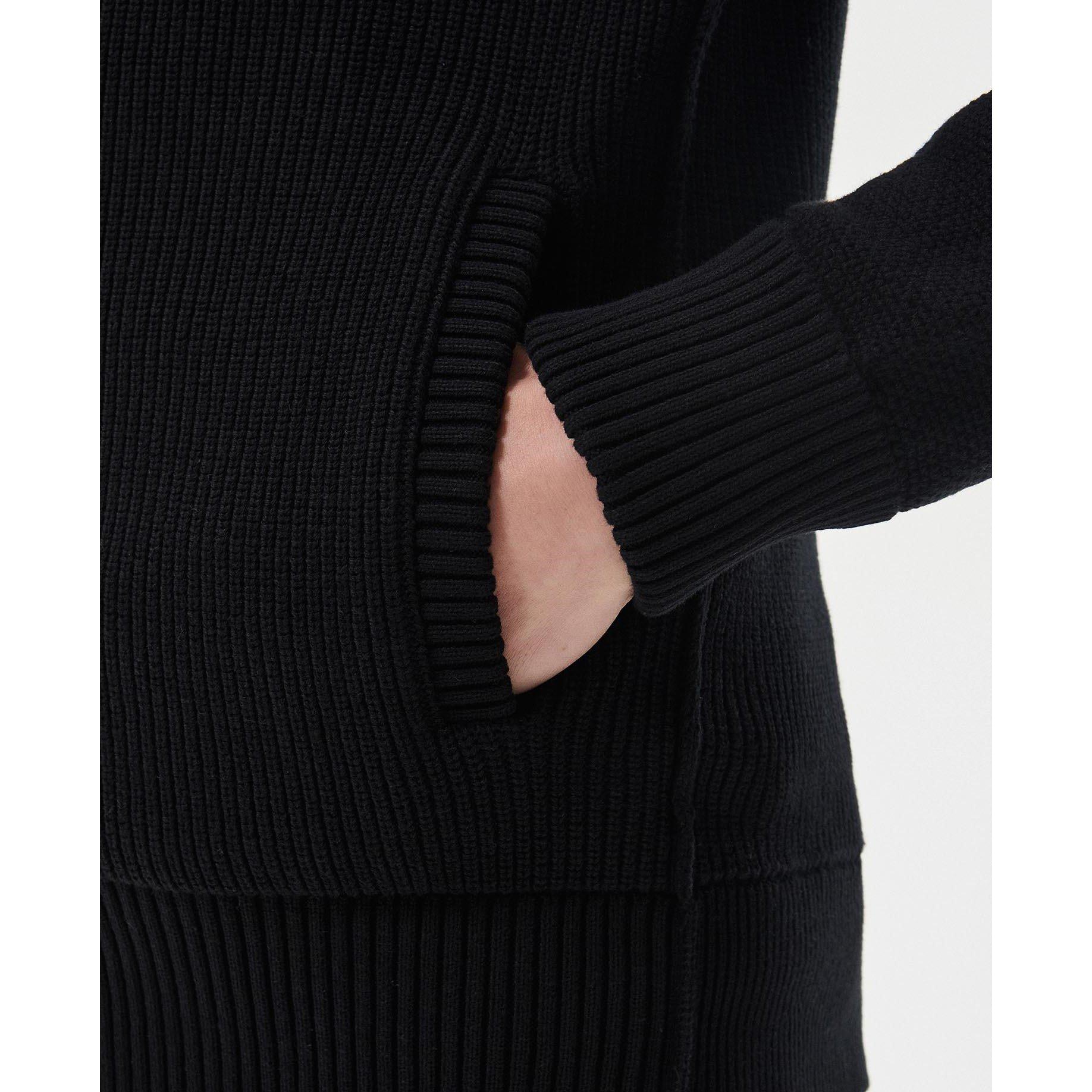 Black - Barbour International - Eraser Knitted Hoodie - 5