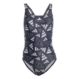 adidas 3 Bar Logo Graphic Swimsuit Womens