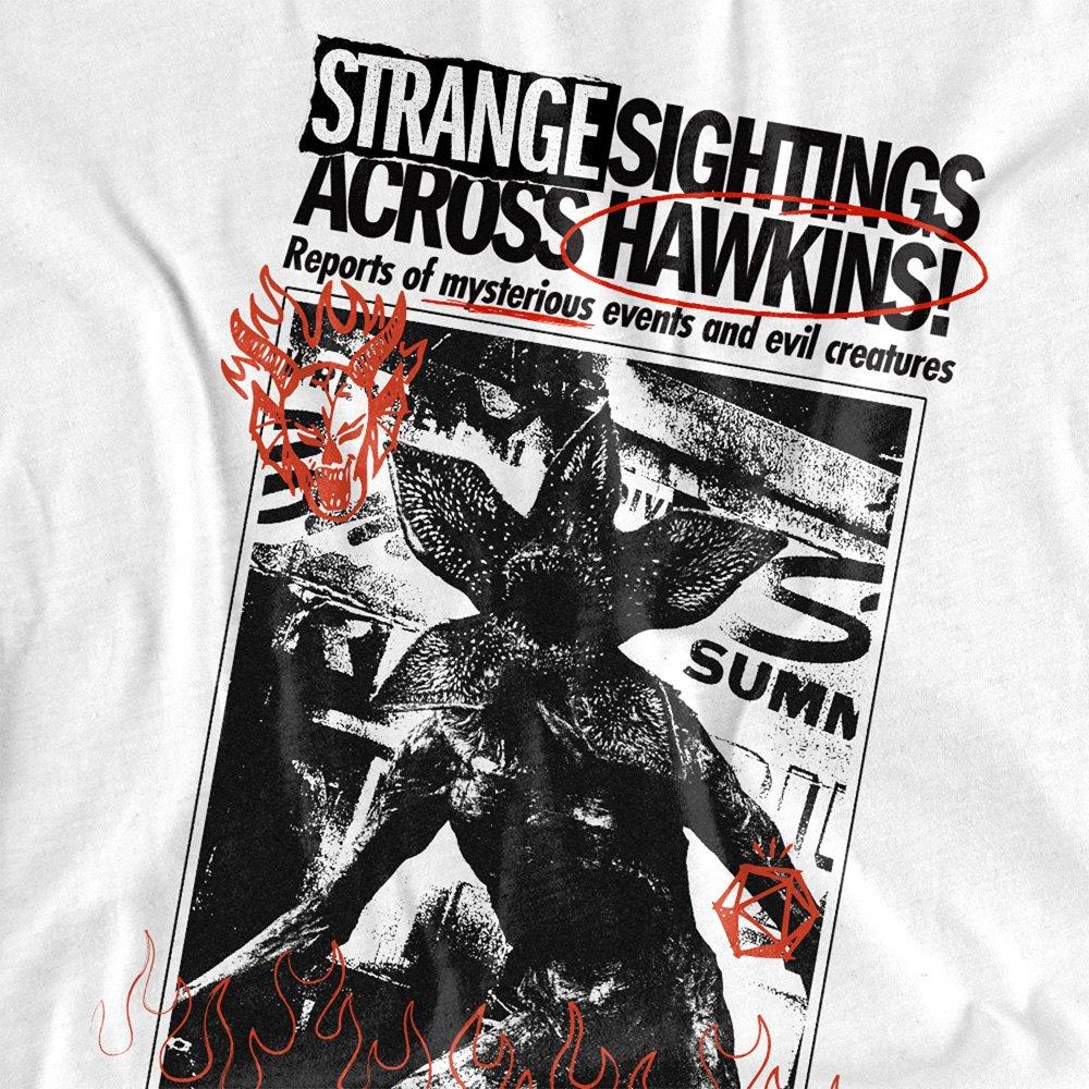 White - Stranger Things - Stranger Things Newspaper Demogorgon Sighting Long - 2