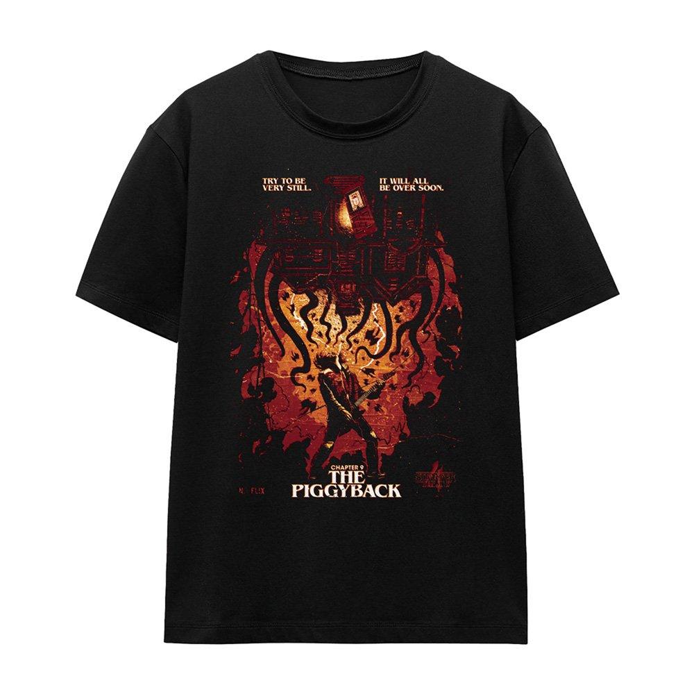 Black - Stranger Things - Stranger Things Eddie Munson Poster T-Shirt Black - 4
