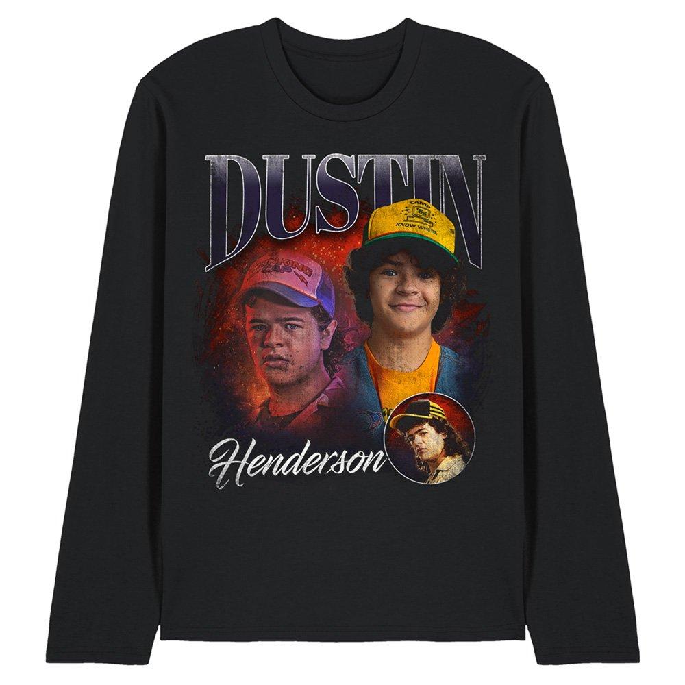 Black - Stranger Things - Stranger Things Dustin Homage Long Sleeve T-Shirt - 1