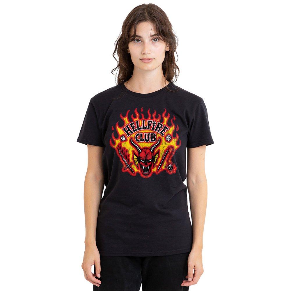 Black - Stranger Things - Stranger Things Hellfire Flames T-Shirt Black - 1