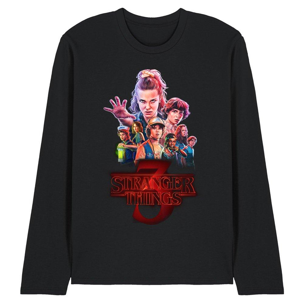 Black - Stranger Things - Stranger Things Season Three Poster Long Sleeve T- - 1