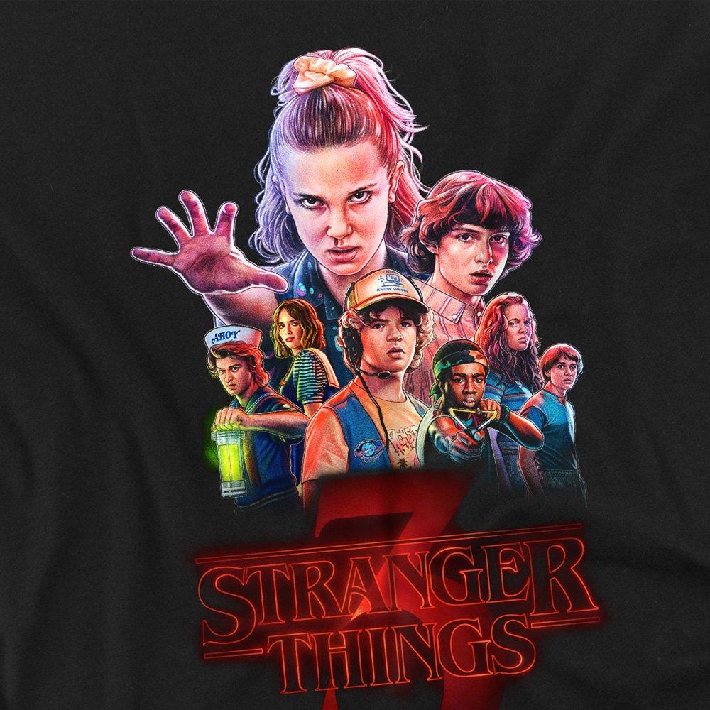 Black - Stranger Things - Stranger Things Season Three Poster Long Sleeve T- - 2
