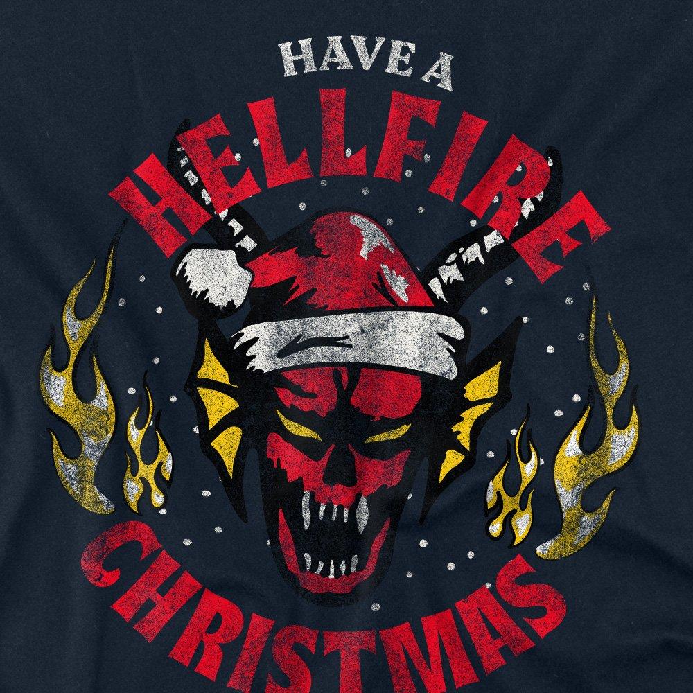 Navy - Stranger Things - Stranger Things Hellfire Christmas Long Sleeve T-S - 2