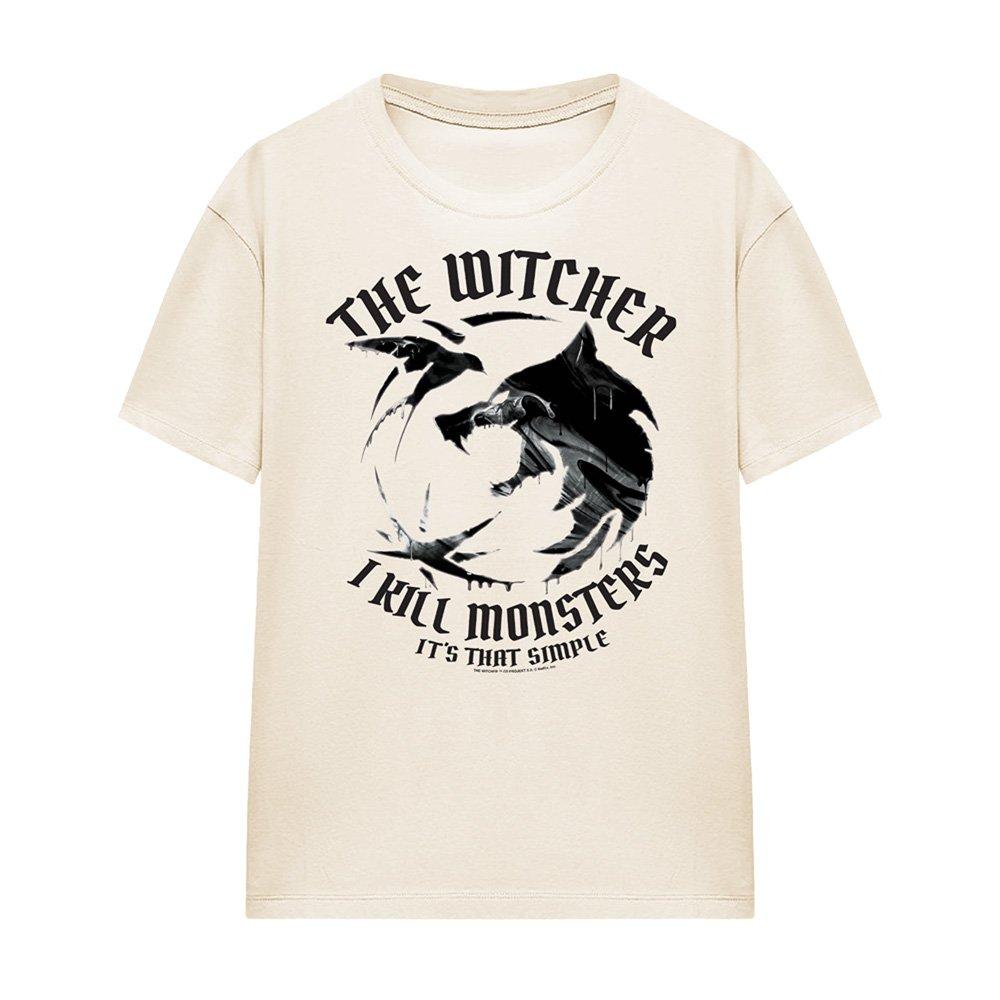 Beige - The Witcher - The Witcher - I Kill Monsters T-Shirt Natural - 4