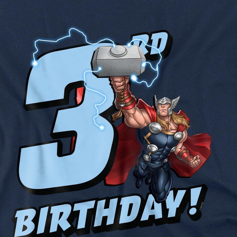 Navy - Thor - Thor Birthday 3 Kids T-Shirt Navy - 2
