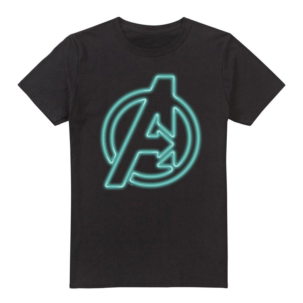Black - Avengers - Avengers Neon Cotton Mens T-Shirt Black - 4