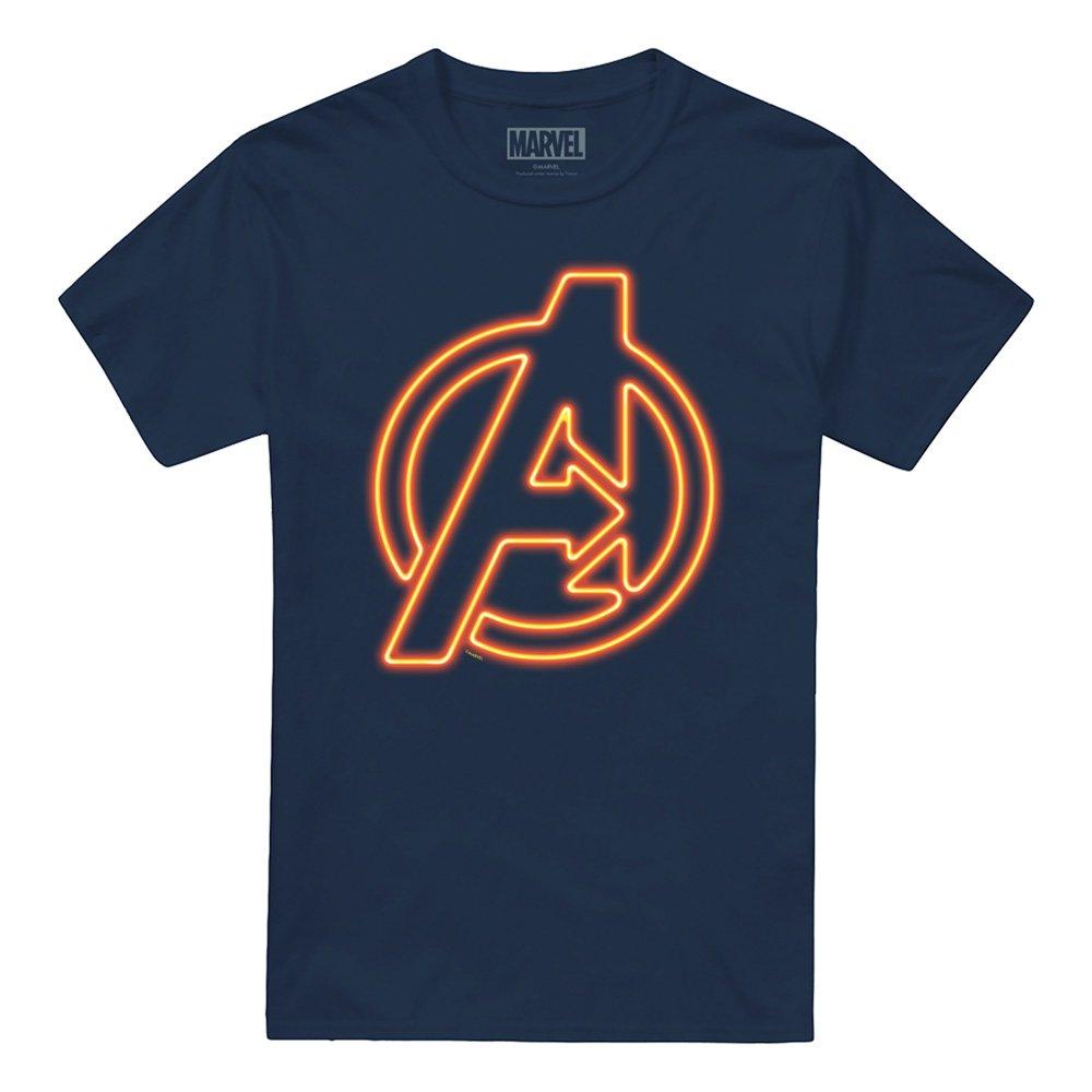 Navy - Avengers - Avengers Neon Cotton Mens T-Shirt Navy - 4