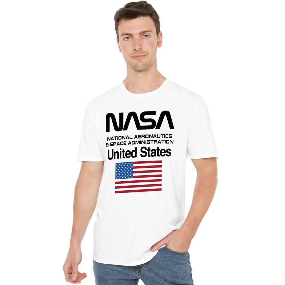 White - NASA - NASA NASA Administration Cotton Mens T-Shirt White - 1