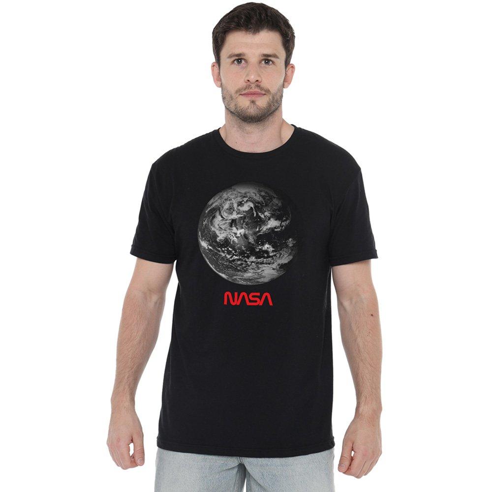 Black - NASA - NASA Earth Cotton Mens T-Shirt Black - 1