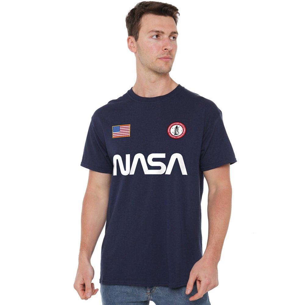NASA Badge Cotton Mens T-Shirt Cream