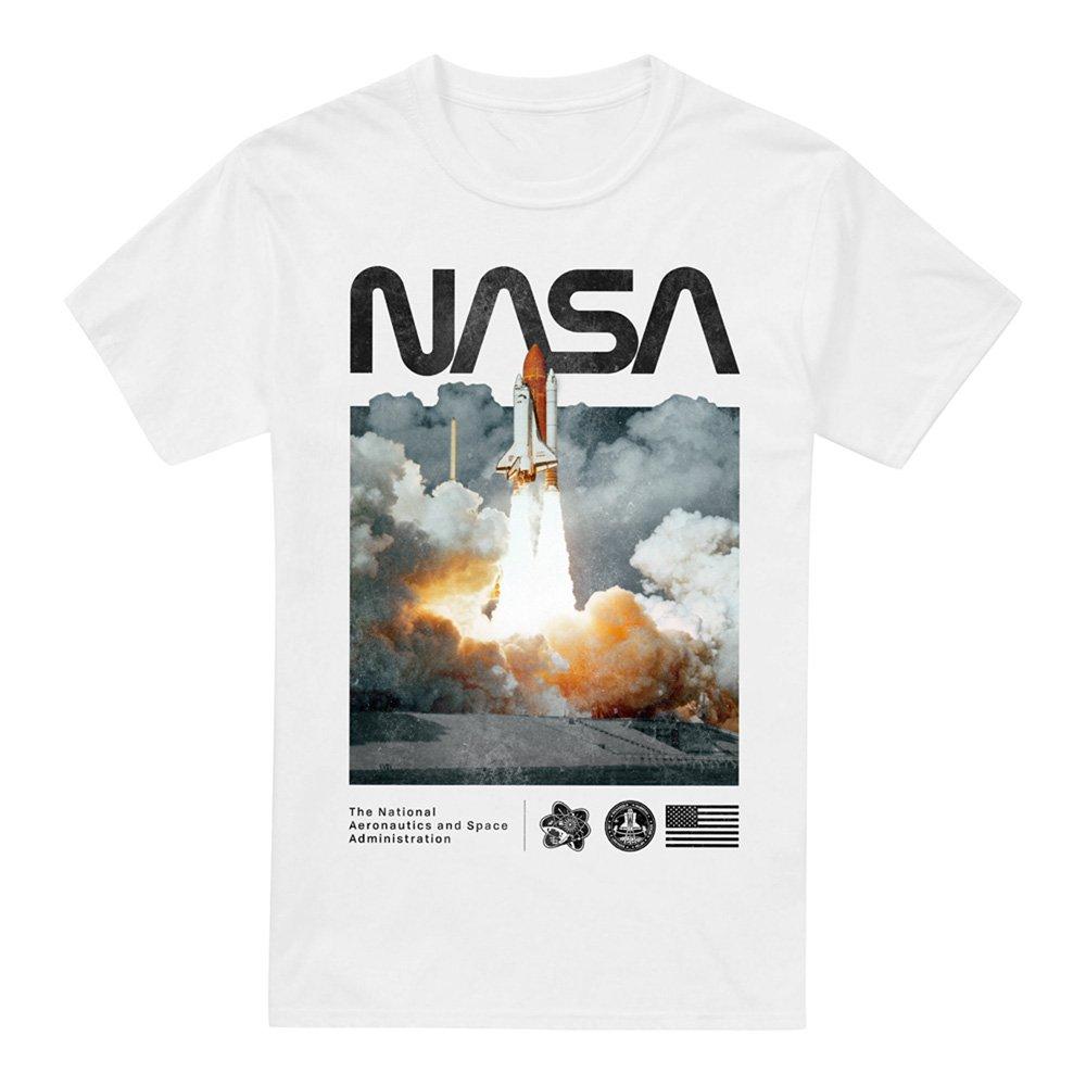 White - NASA - Lift Off Cotton T-shirt - 4