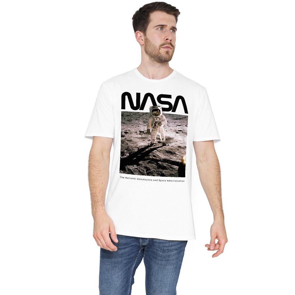 White - NASA - Aldrin Cotton T-shirt - 1