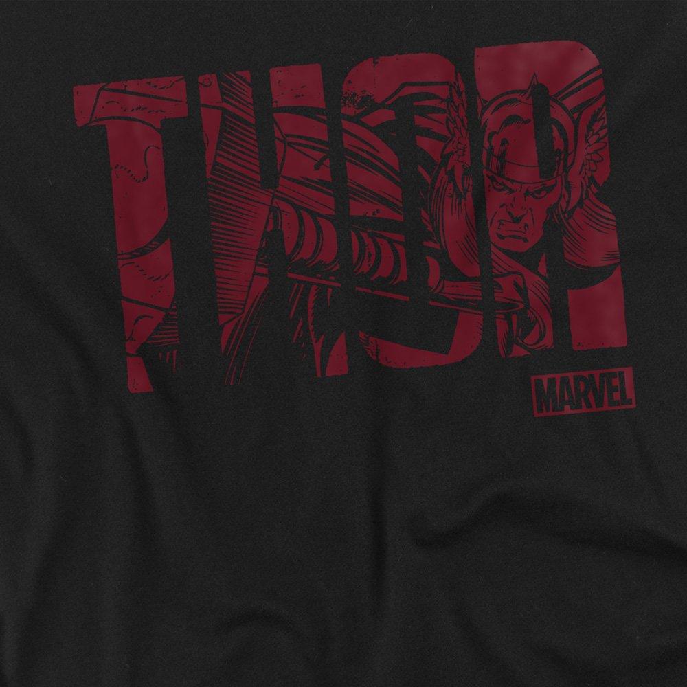 Black - Marvel Comics - Marvel Thor Text Unisex T-Shirt Black - 2