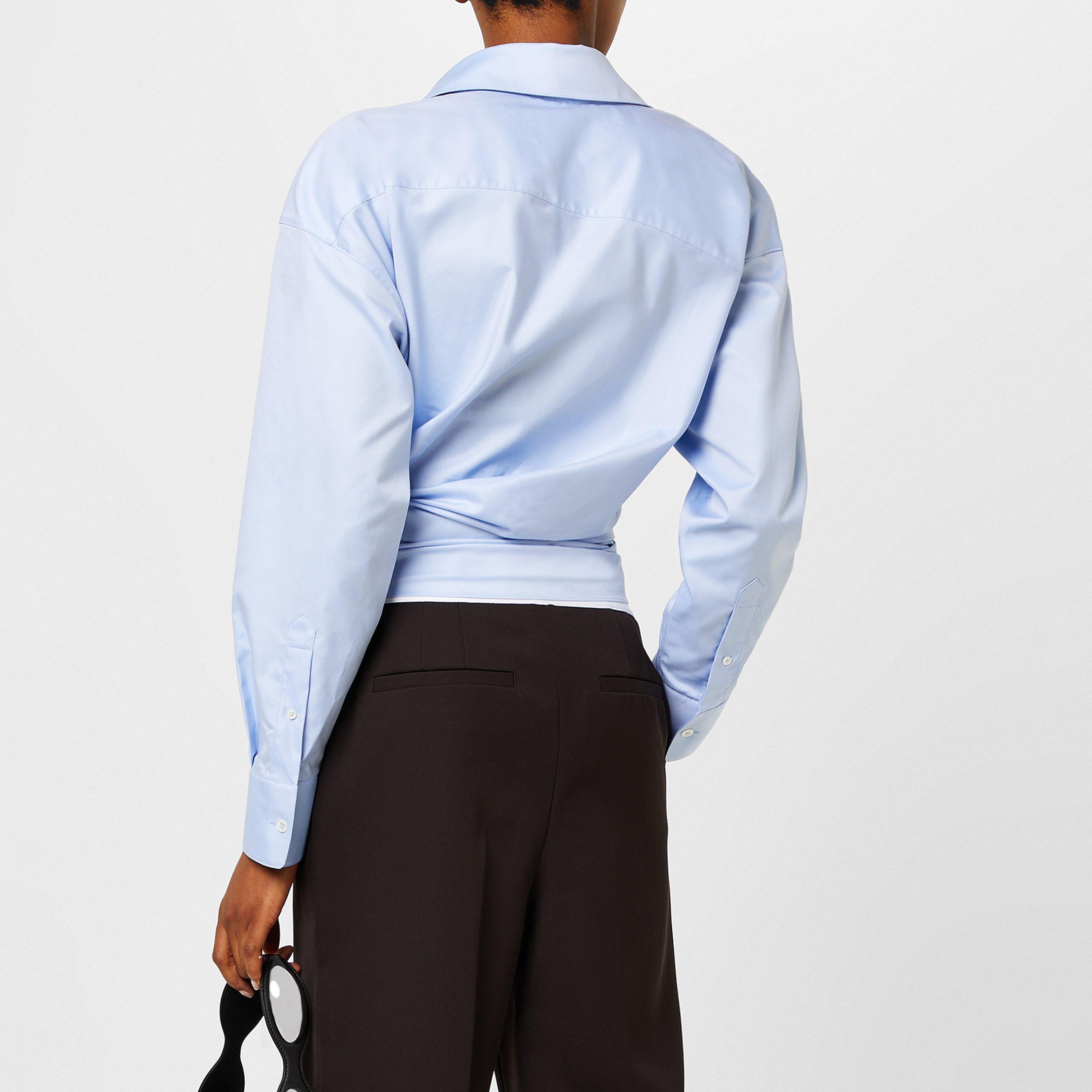 Oxford 405 - Alexander Wang - Women's Draped Long-Sleeve Plain Shirt - 2