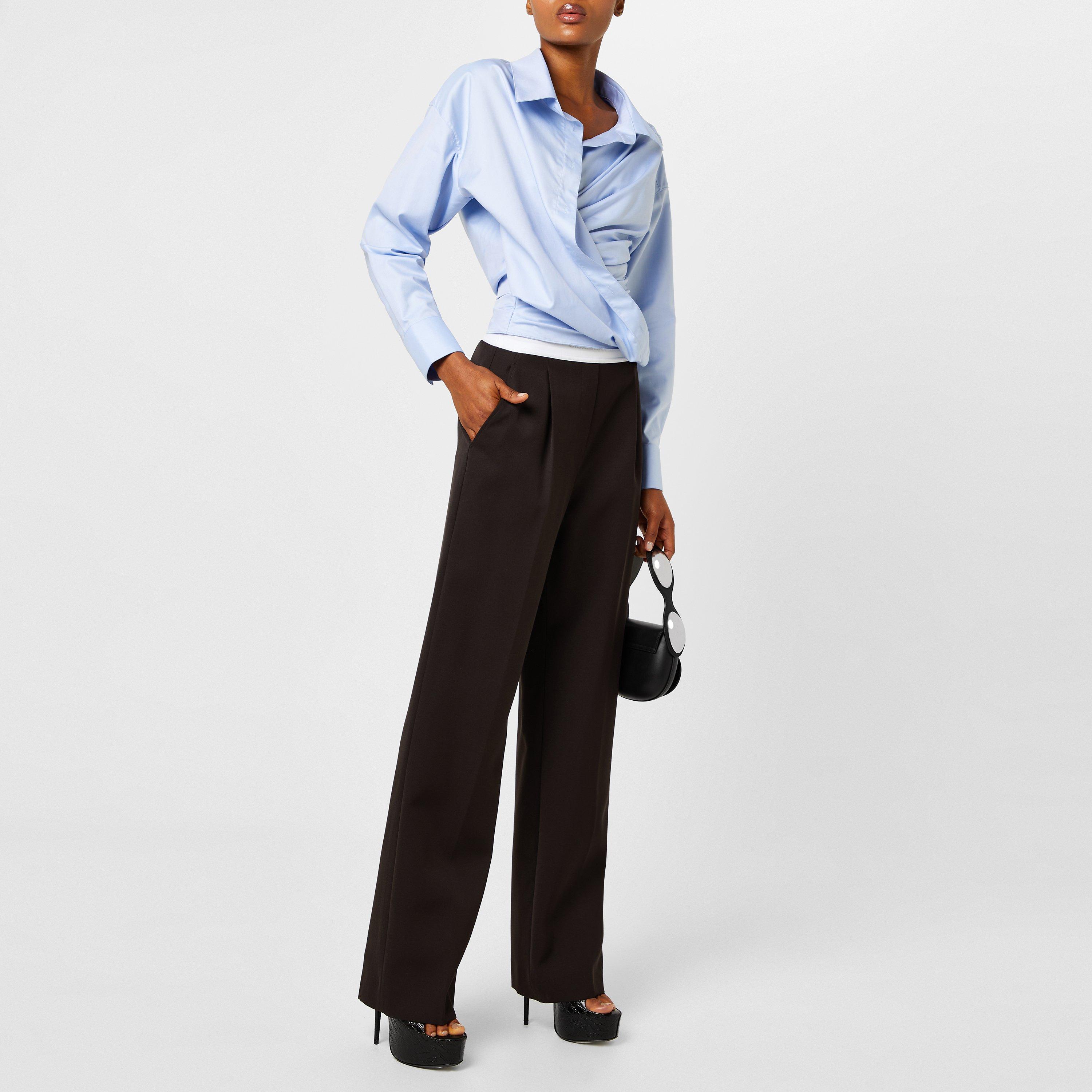 Oxford 405 - Alexander Wang - Women's Draped Long-Sleeve Plain Shirt - 4