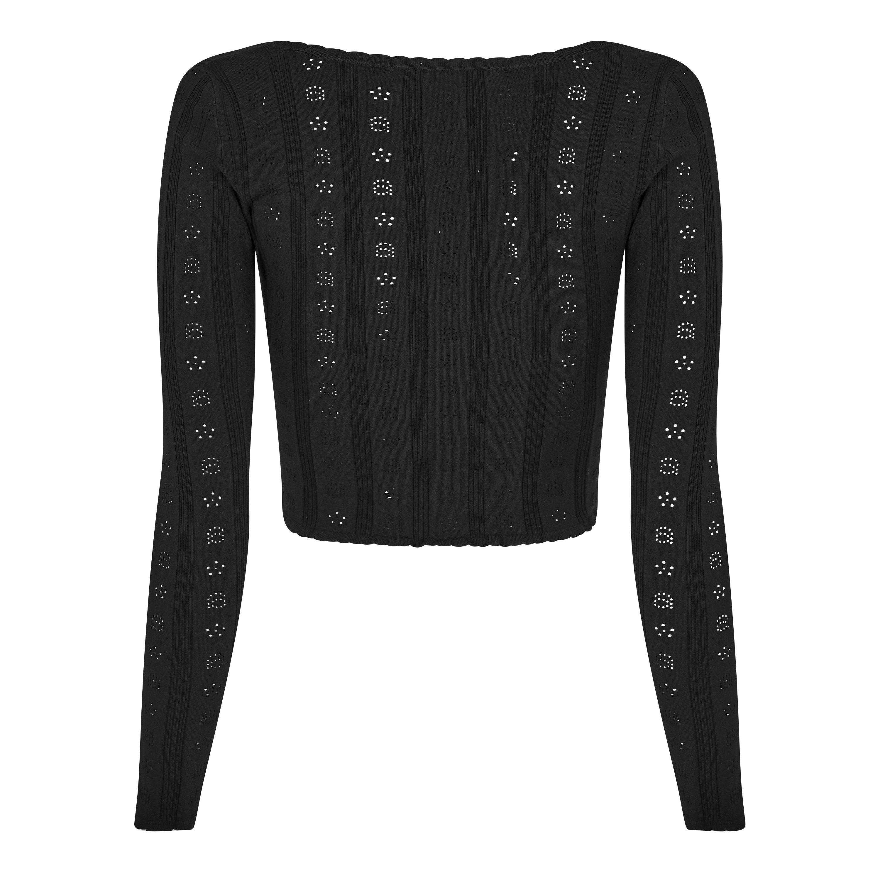 Black 001 - Alexander Wang - Ribbed Crop Top - 6