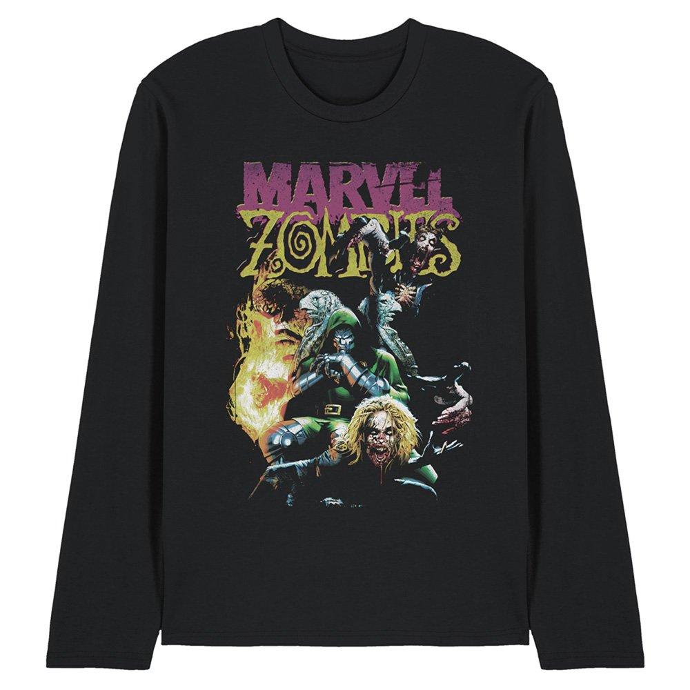 Black - Marvel - Zombies Doom And The Fantastic Four Cover Long Sle - 1