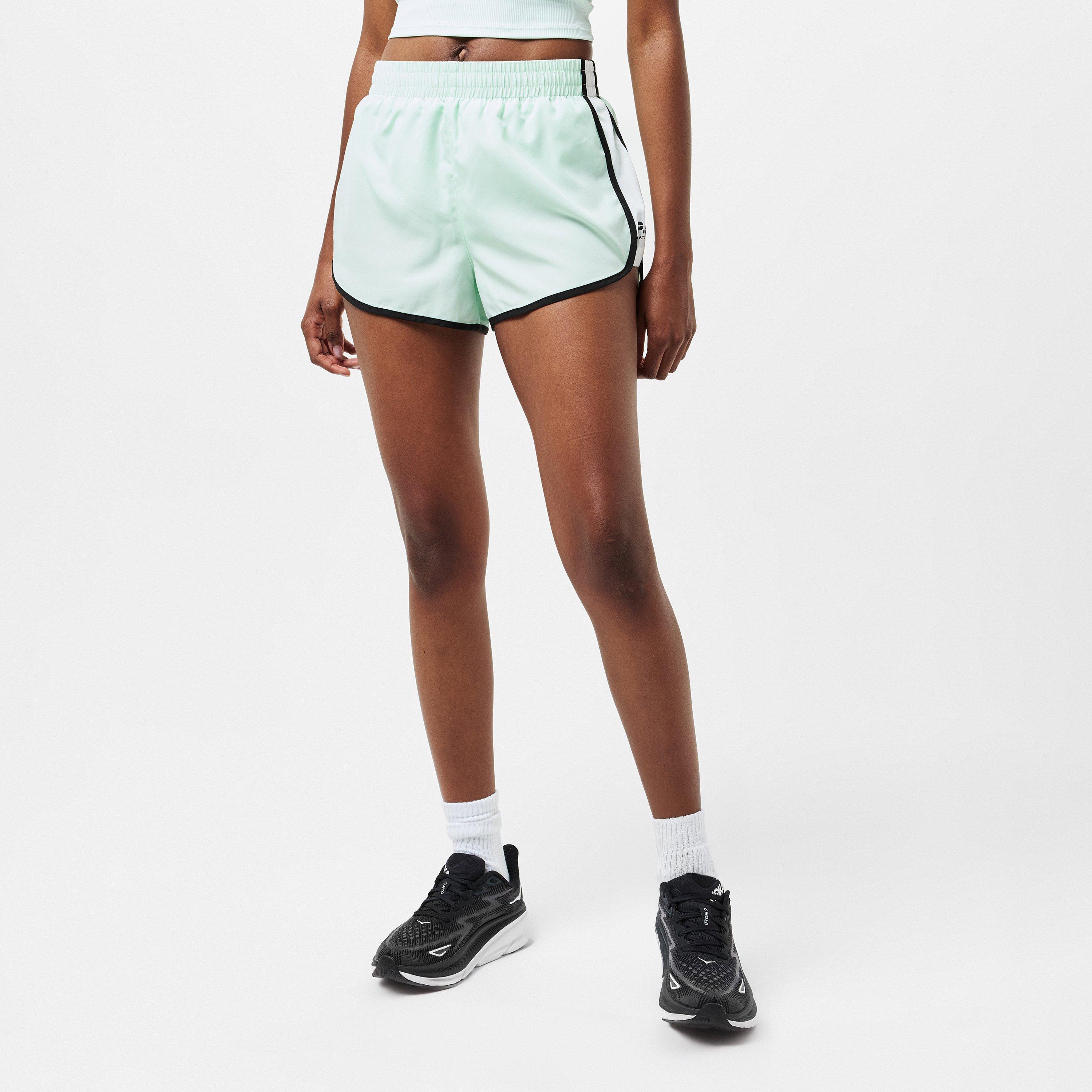 Mint Op White - PE Nation - Women's Performance Gym Shorts - 3