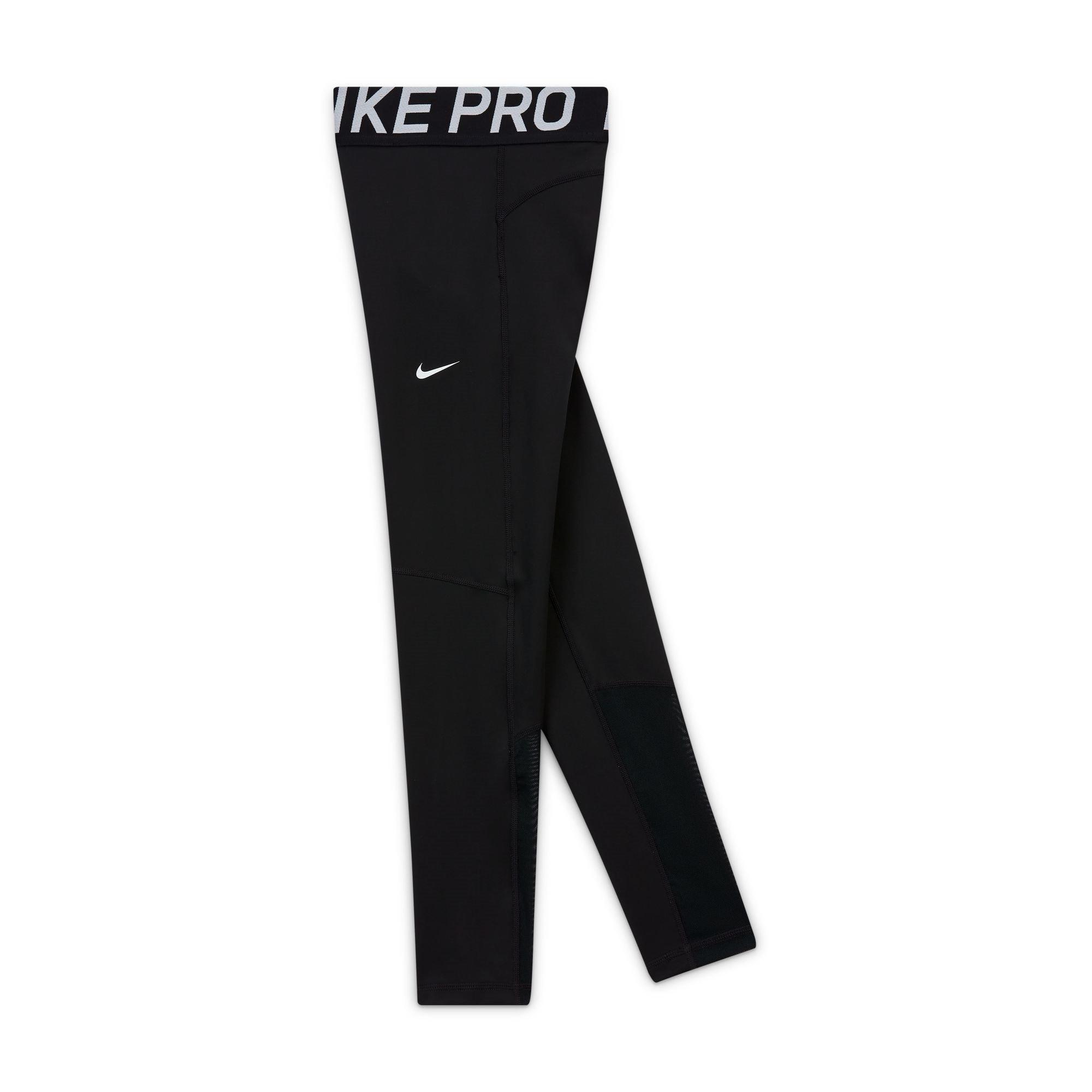 Black/White - Nike - Pro Girls Tights - 1
