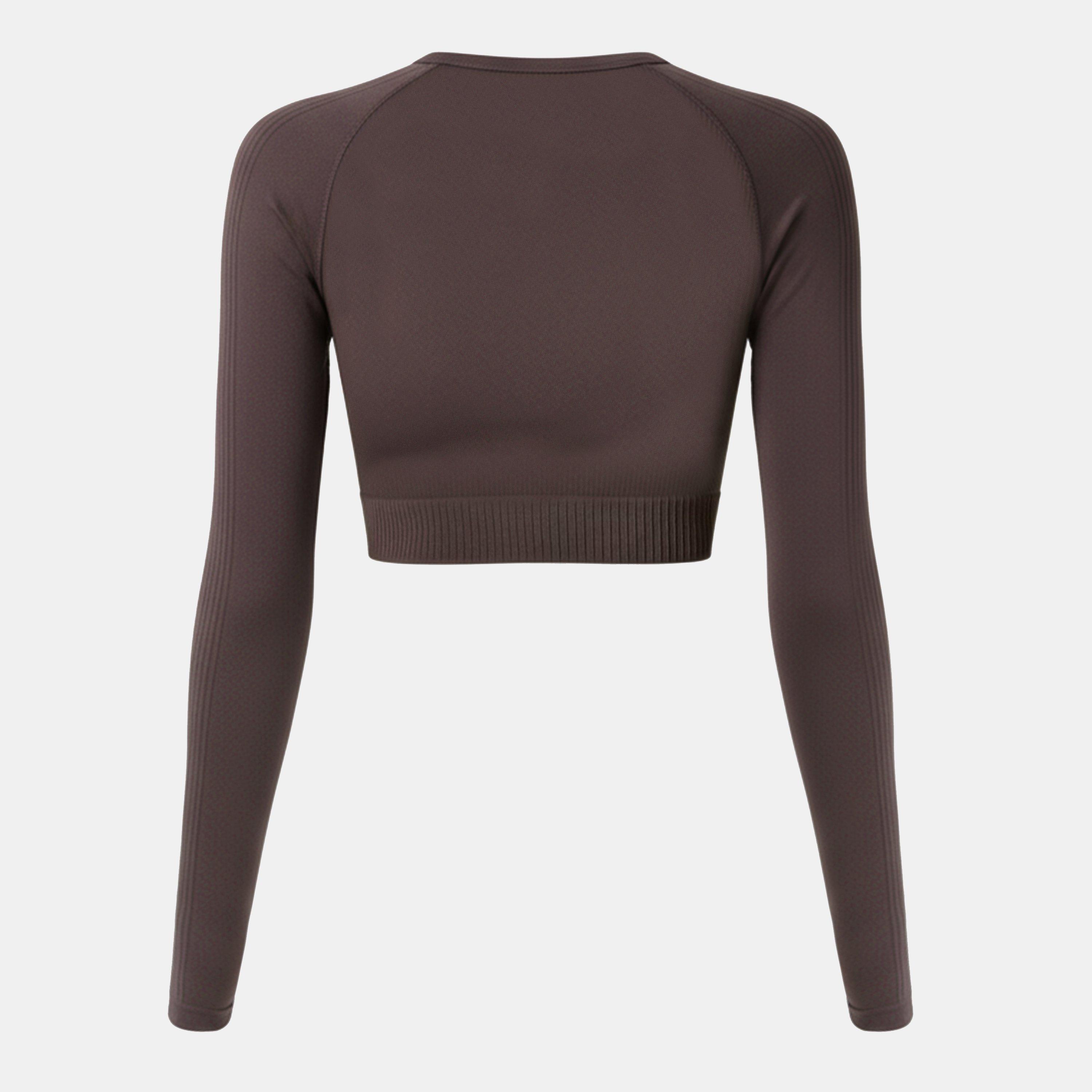 Espresso - USA Pro - Long Sleeve Seamless Crop Top - 2