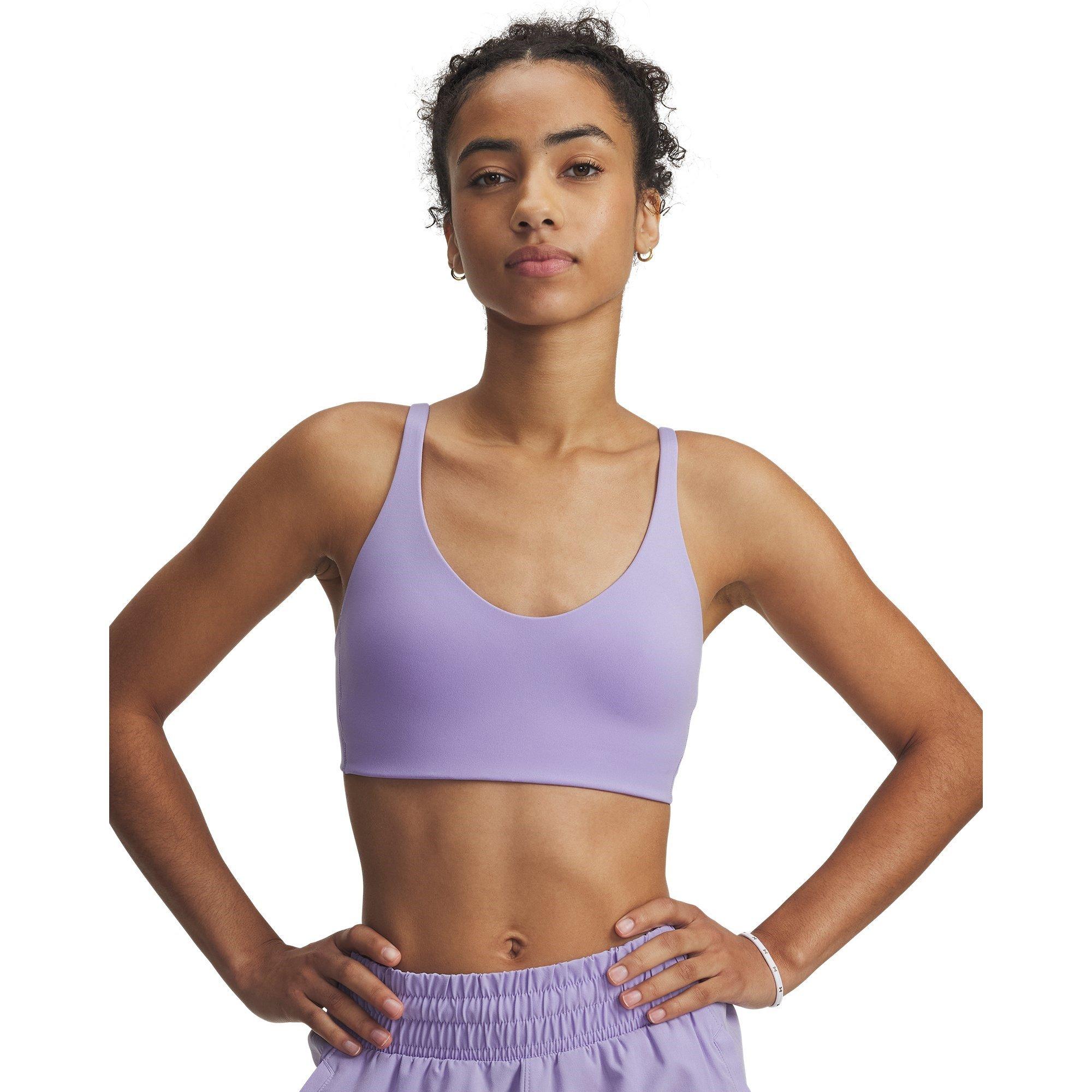 Transparent/Wht - Under Armour - Crossback Low Womens Sports Bra - 3