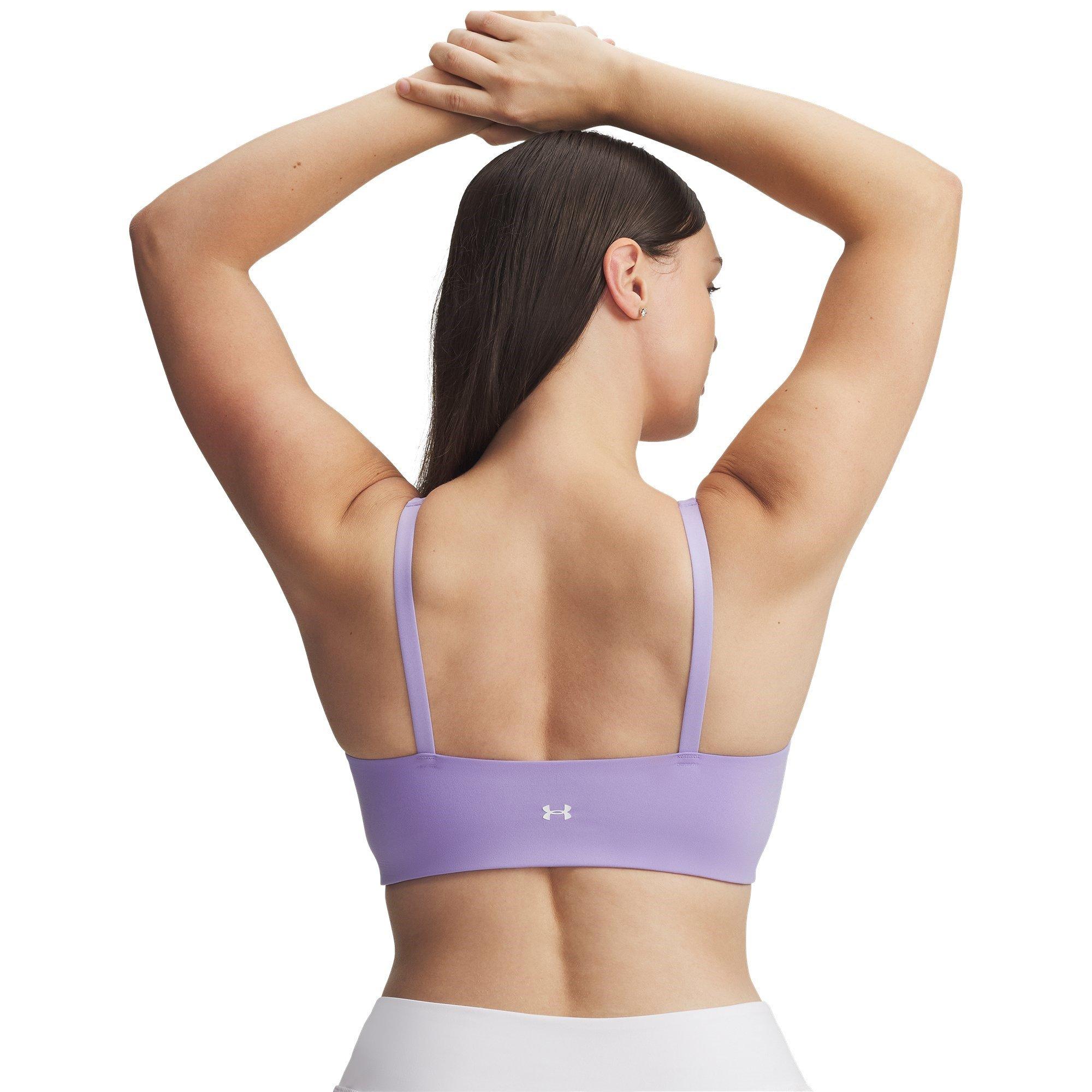 Transparent/Wht - Under Armour - Crossback Low Womens Sports Bra - 8