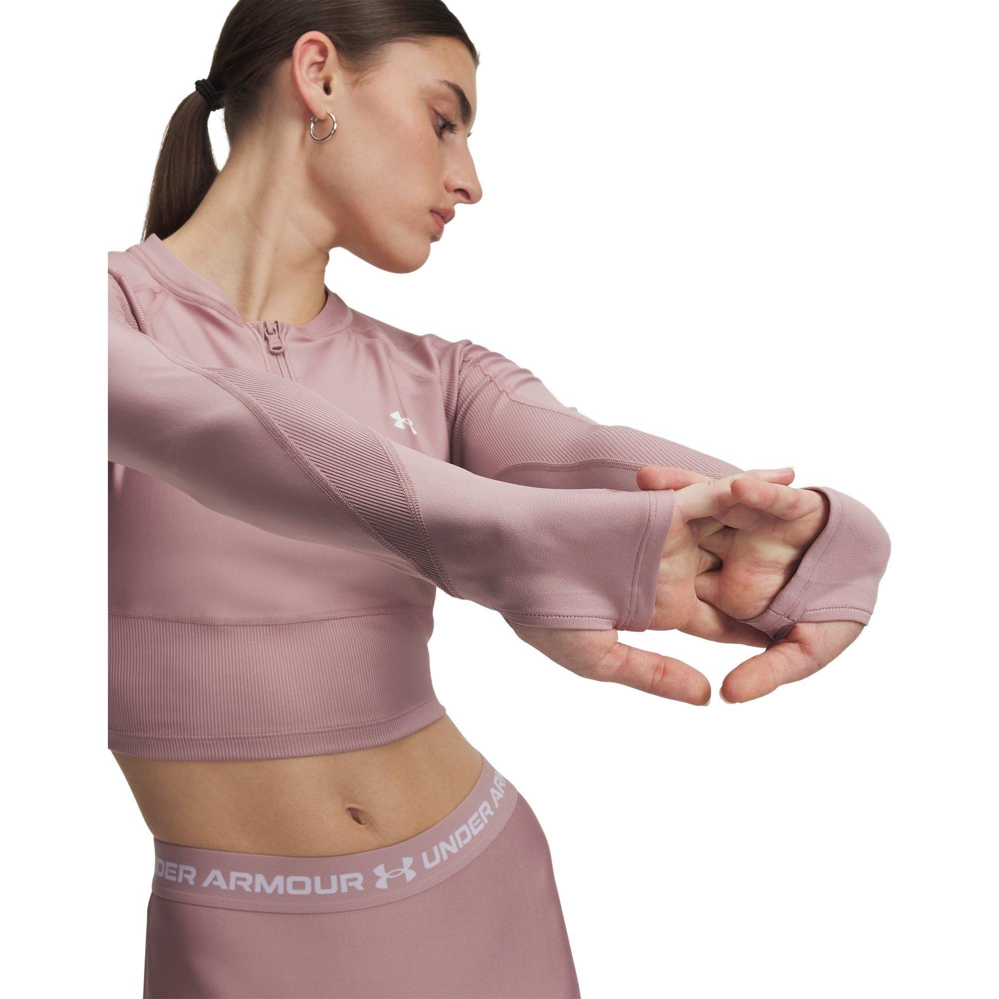Tou Pink/White - Under Armour - Women's Long-Sleeve Performance Gym Top - 3