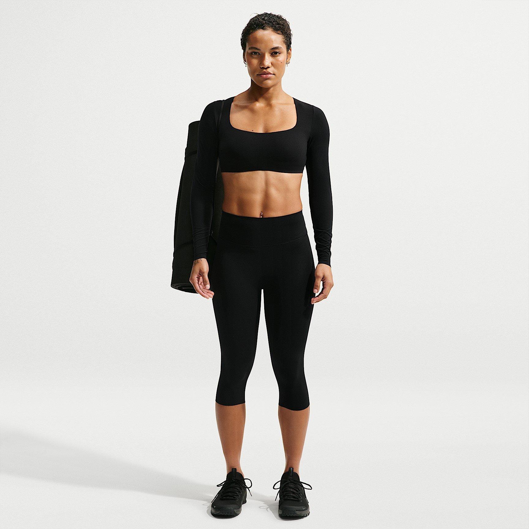 Black - Nike - Nike Zenvy LS Bra Ld64 - 5