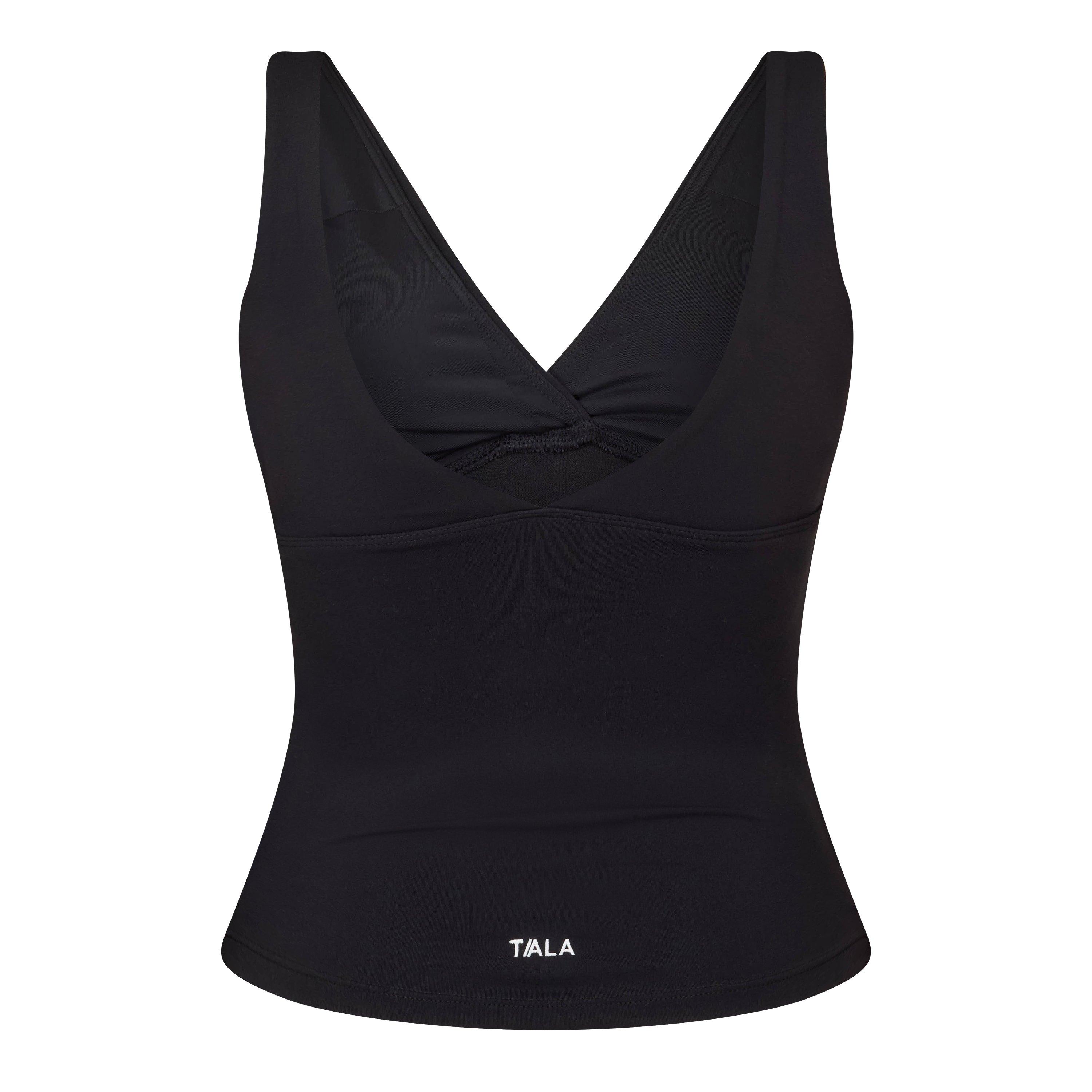 Shadow Black - TALA - TALA DAYFLEX V NECK VEST LONGER LENGTH - 2