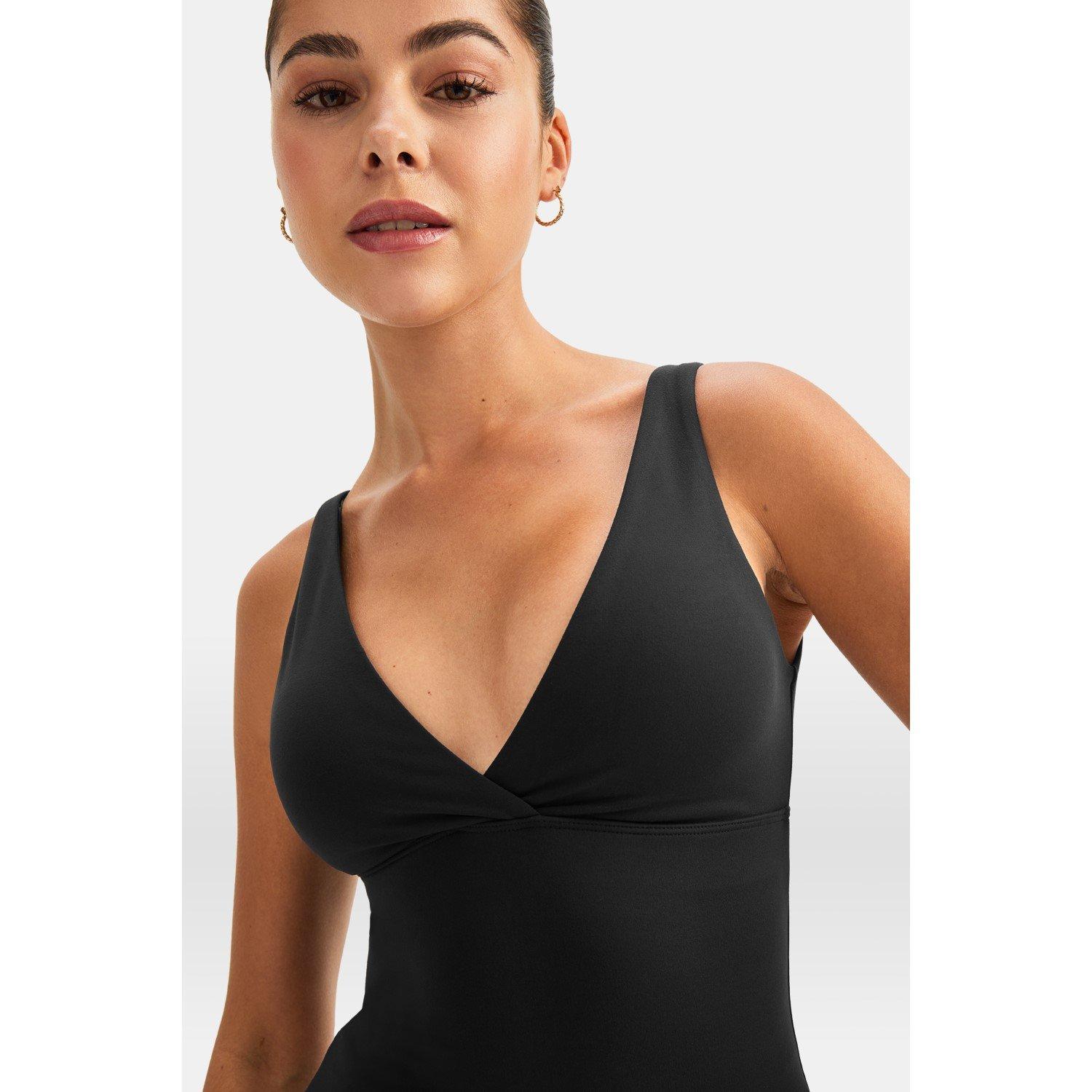 Shadow Black - TALA - TALA DAYFLEX V NECK VEST LONGER LENGTH - 4