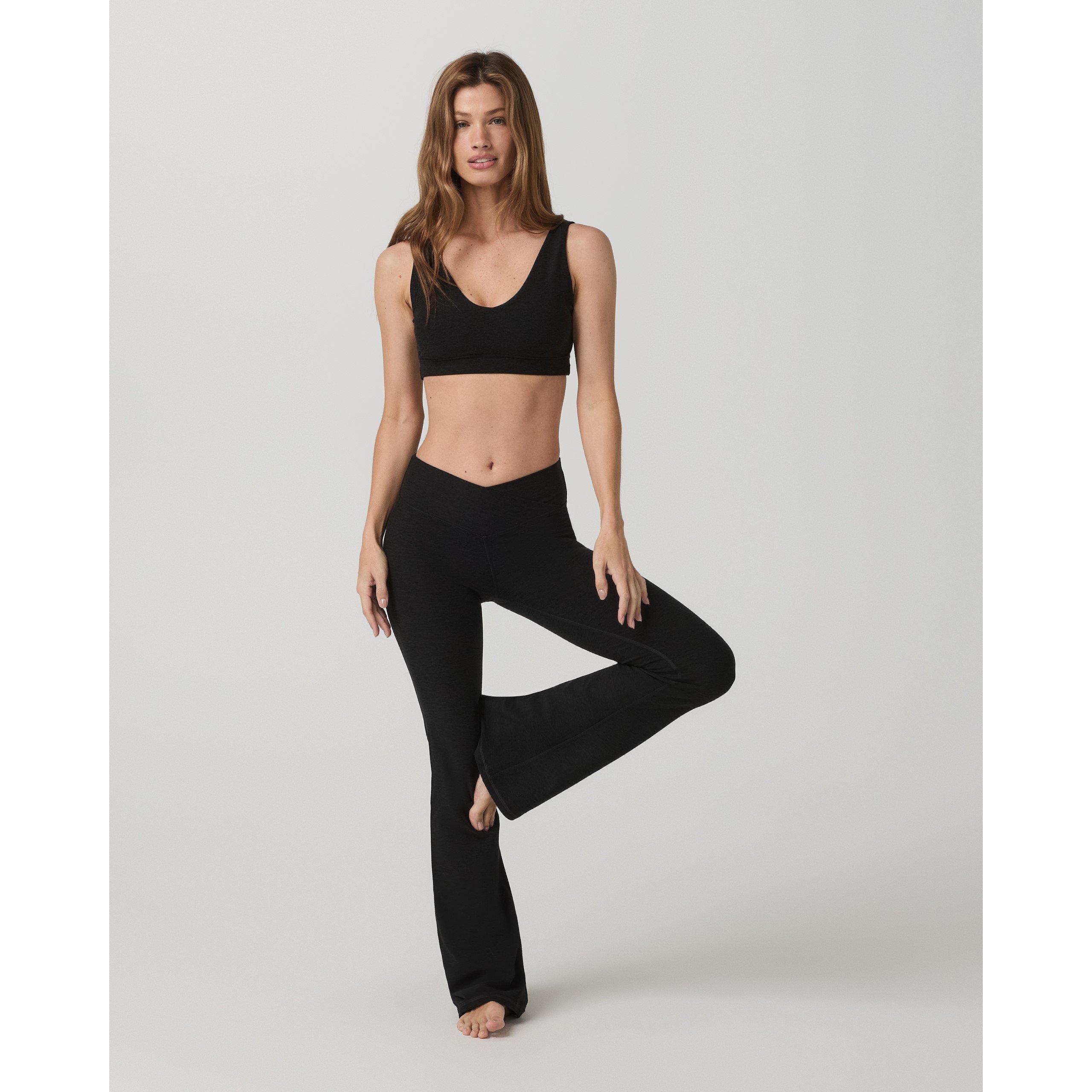 Black Heather - Vuori - Women's Elevation Rhythm Flare Yoga Pants - 2
